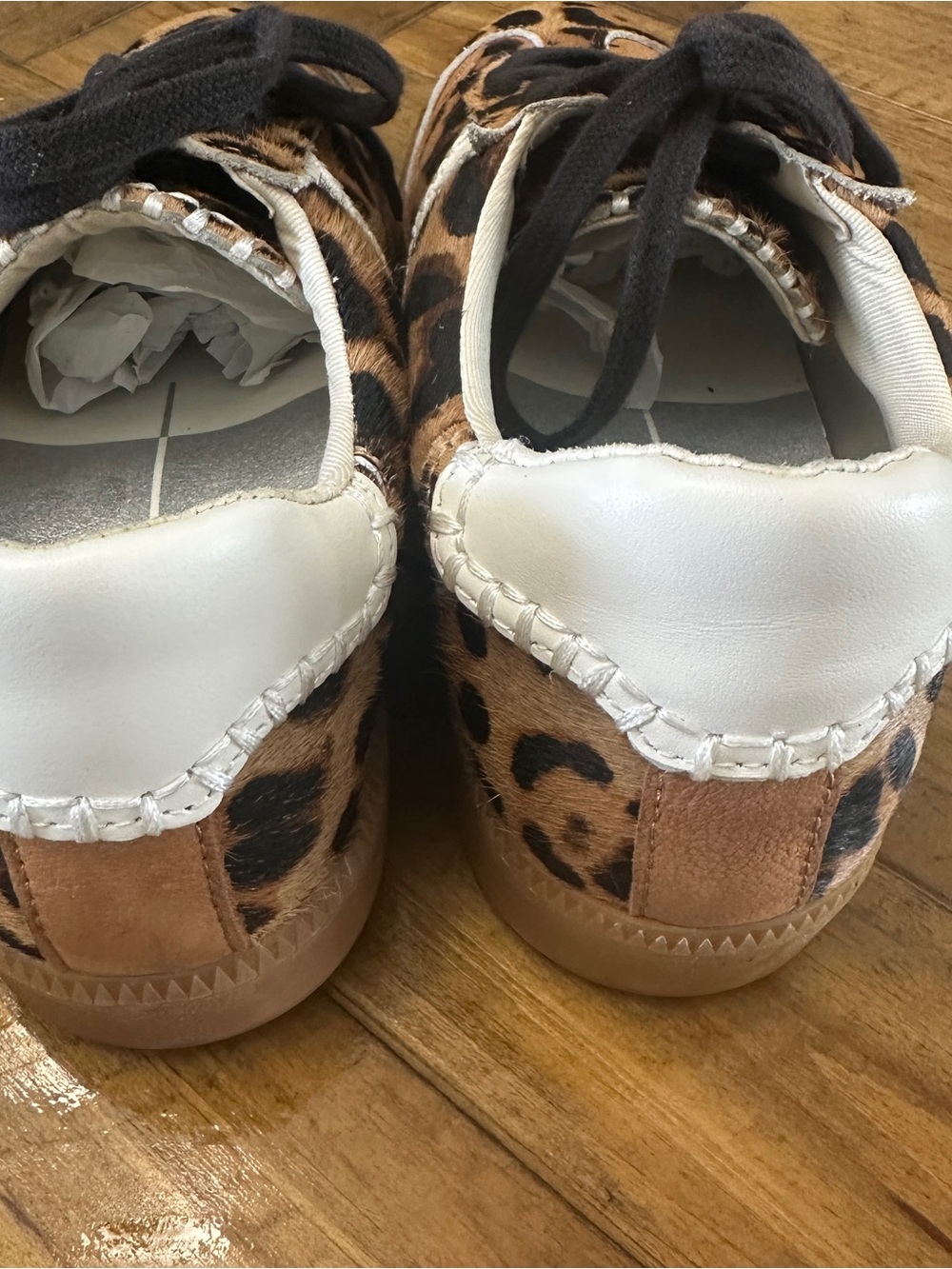Dolce Vita Notice Stitch Leopard Genuine Calf Hair Sneaker - Picture 3 of 7